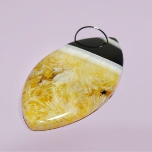 Banded Agate oval pendant